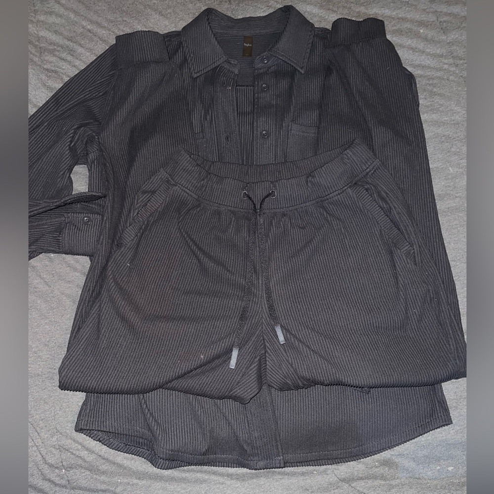 Top and bottom corduroy set